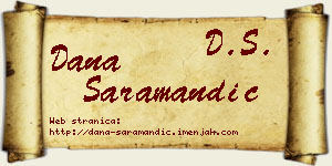 Dana Saramandić vizit kartica